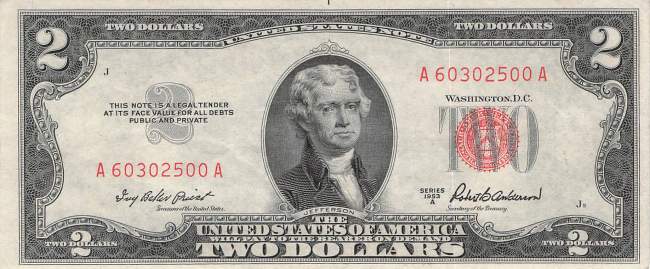 2 Dollar 1953A